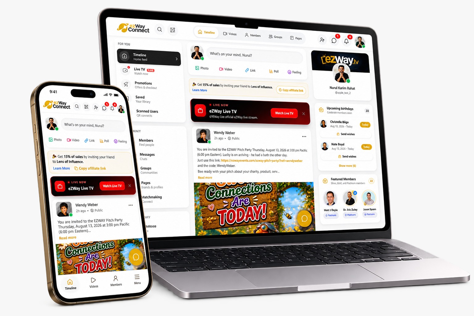 eZWay Connect mobile app